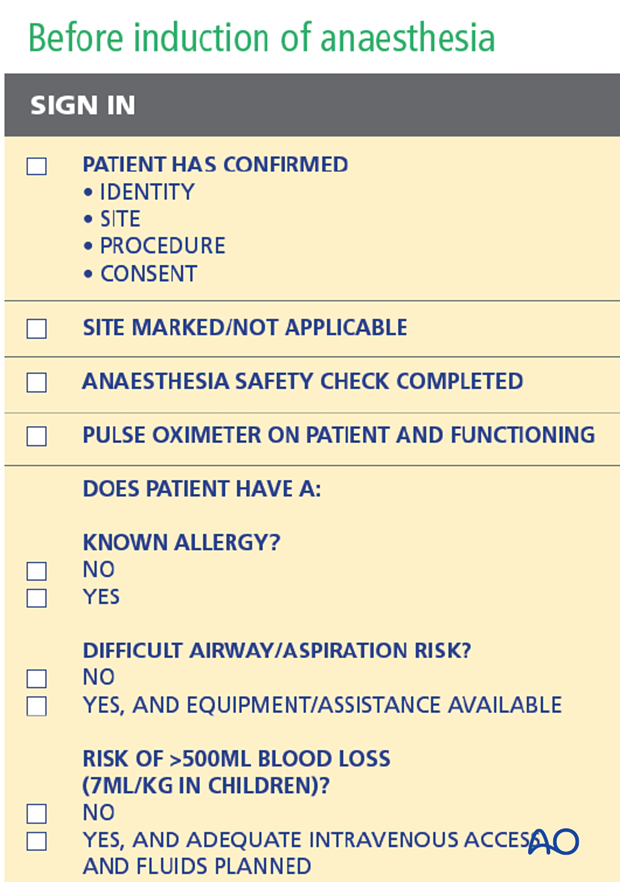 who surgical safety checklist