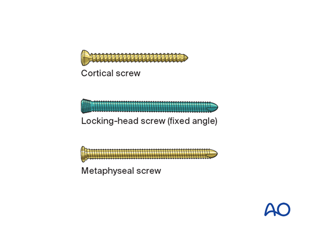 Variety of screw types