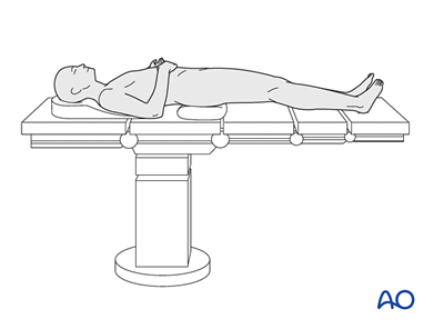 Supine with manual traction