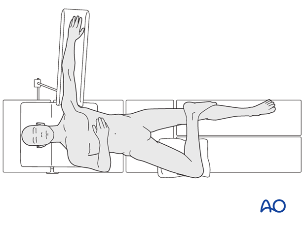 Supine position - figure-of-four