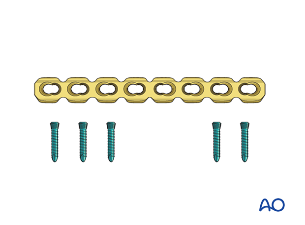 LCP plate and locking head screws