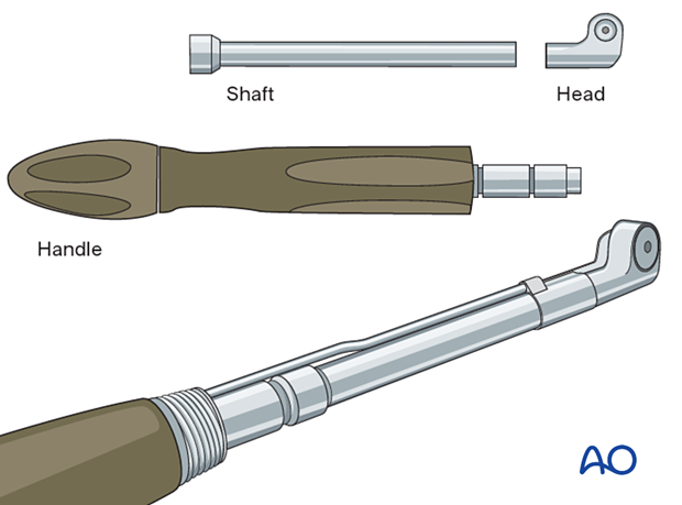 Handle shaft and head