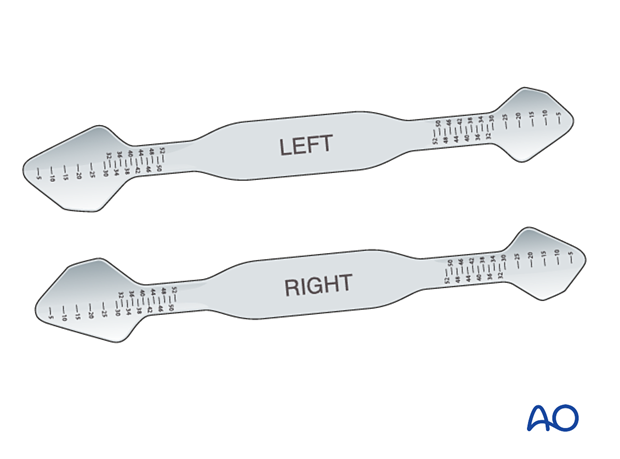 Orbital retractors used during orbital reconstruction.