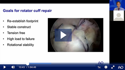 Screenshot of webinar presentation video