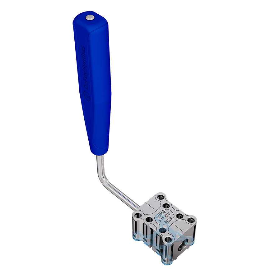 MatrixSTERNUM™ Fixation System: 8-Hole Screw Guide with Handle. 