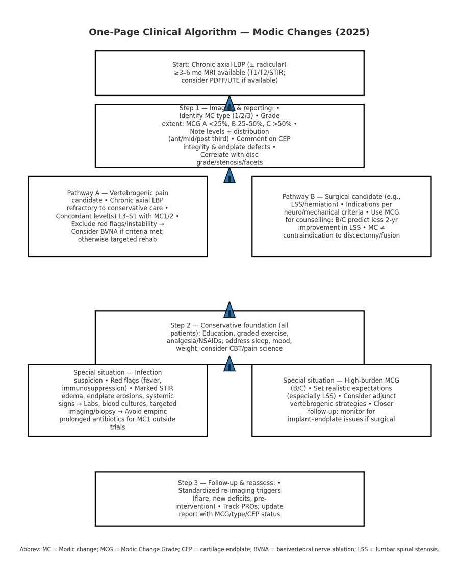 Clinical Algorithm - Modic Changes 2025