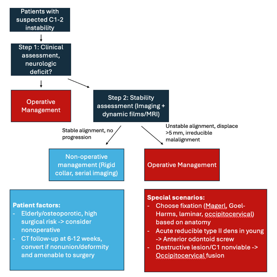 Atlantoaxial instability—decision options in the modern era