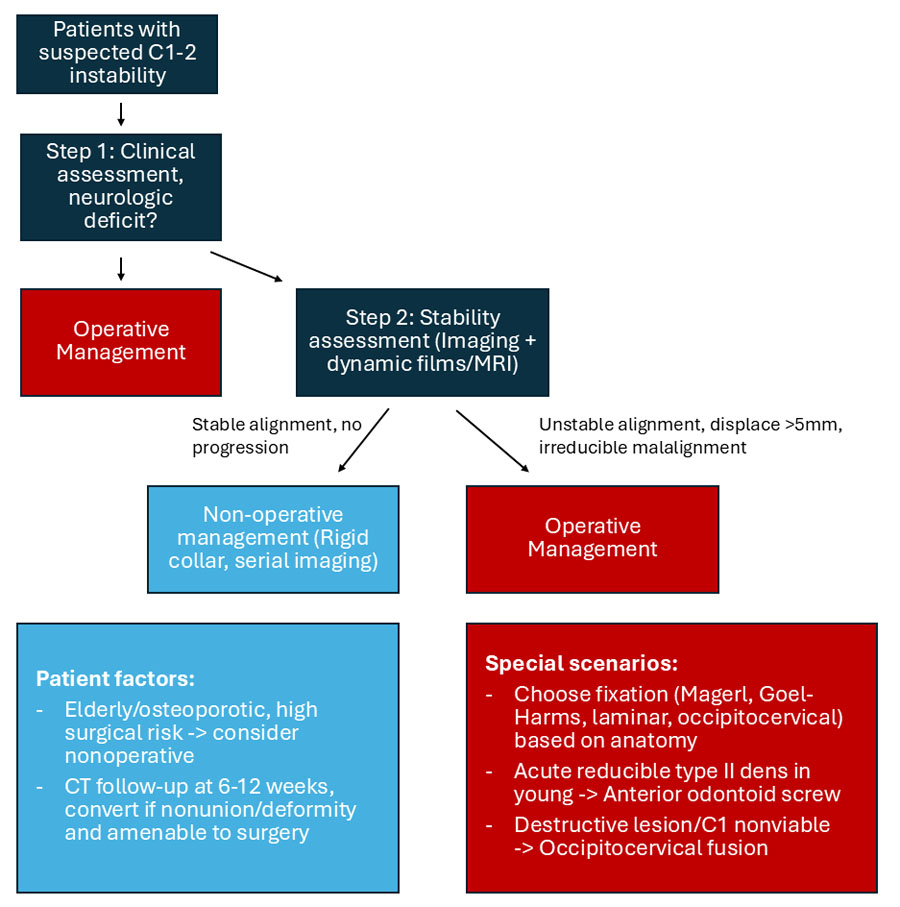 Atlantoaxial instability—decision options in the modern era