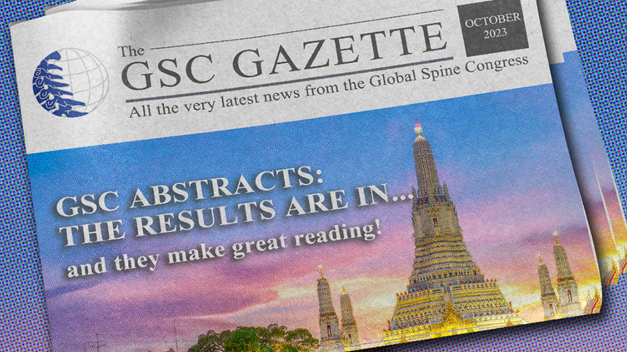 Abstract results are in for Global Spine Congress 2024 in Bangkok