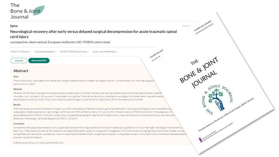 SCI-POEM paper published in the Bone & Joint Journal
