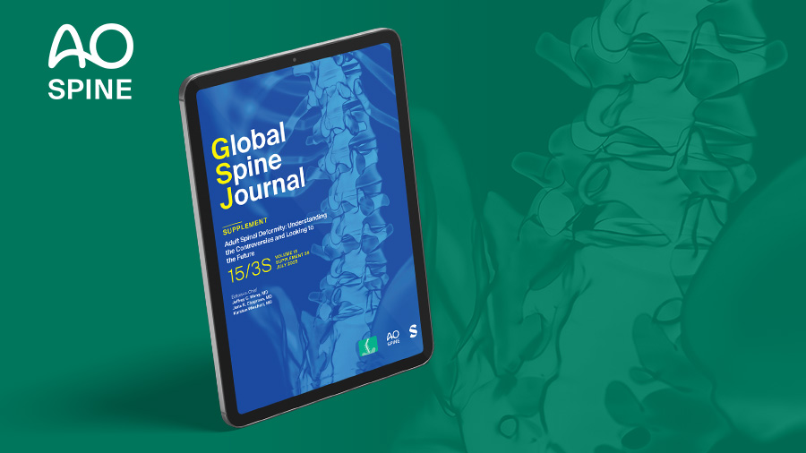 Cover of new Global Spine Journal Focus Issue on Adult Spinal Deformity Surgery by AO Spine Knowledge Forum Deformity