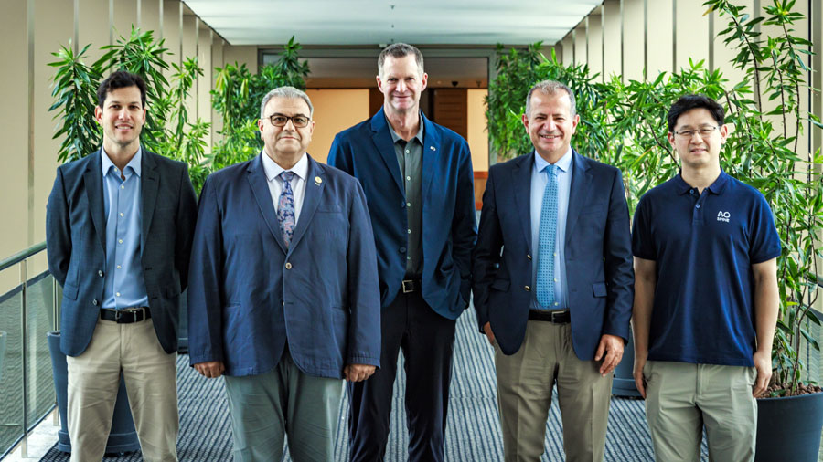 AO In-Hospital Spine Steering Committee 2025 members Richard Bransford (United States), Alpaslan Senkoylu (Türkiye), Mohammad El-Sharkawi (Egypt), Luiz Gustavo Dal Oglio da Rocha (Brazil), and Jason Cheung (China)