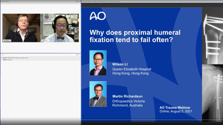 Webinar on proximal humeral fixation failure