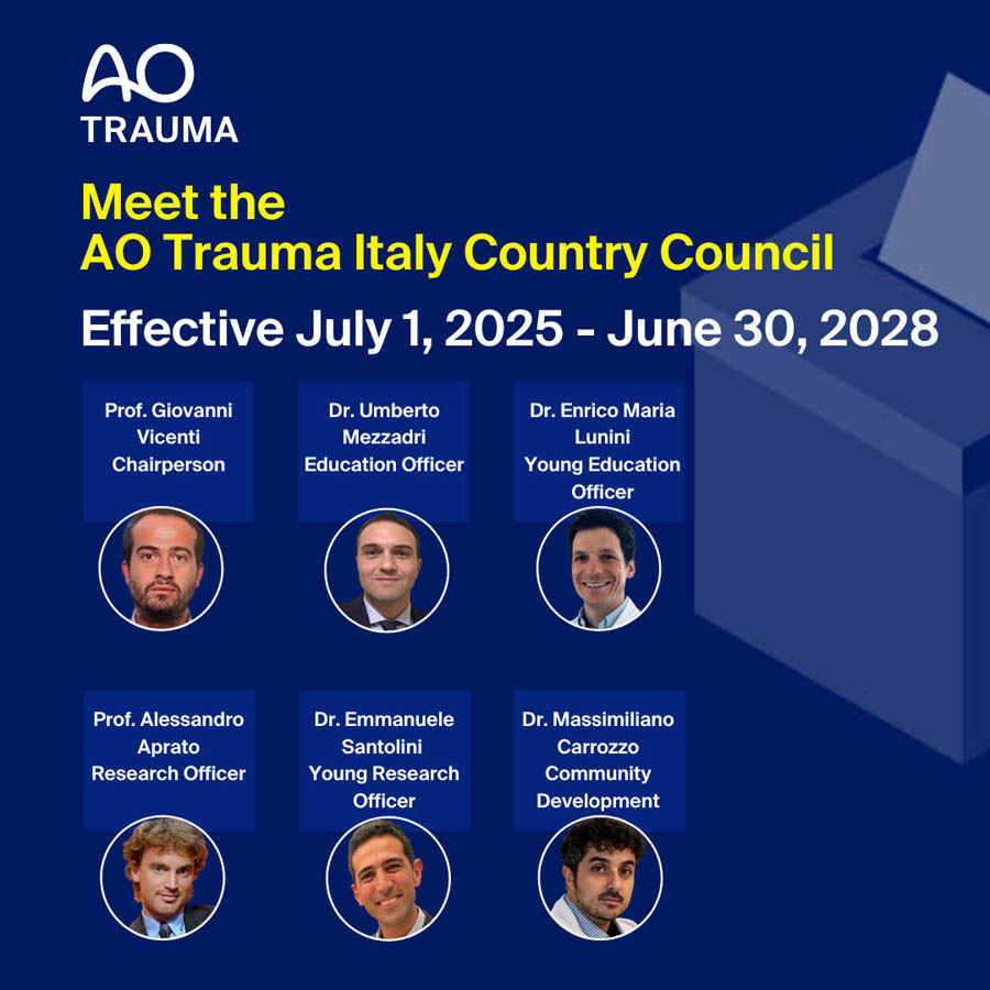 AO Trauma Italy Country Council: July 1, 2025 - June 30, 2028